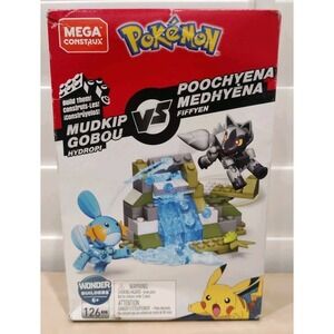 Mega Construx Pokemon Mudkip Vs Poochyena Figures - Brand New